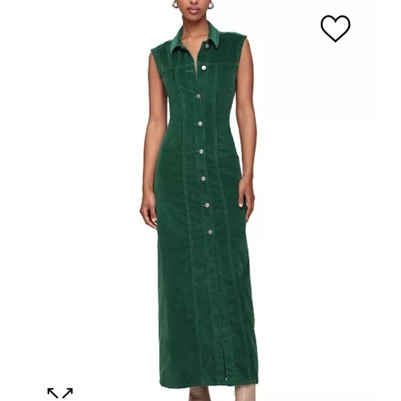 Do not buy sold consignment $225 Corduroy Maxi Dress Green SOLDOUT Size 8 - Picture 15 of 15